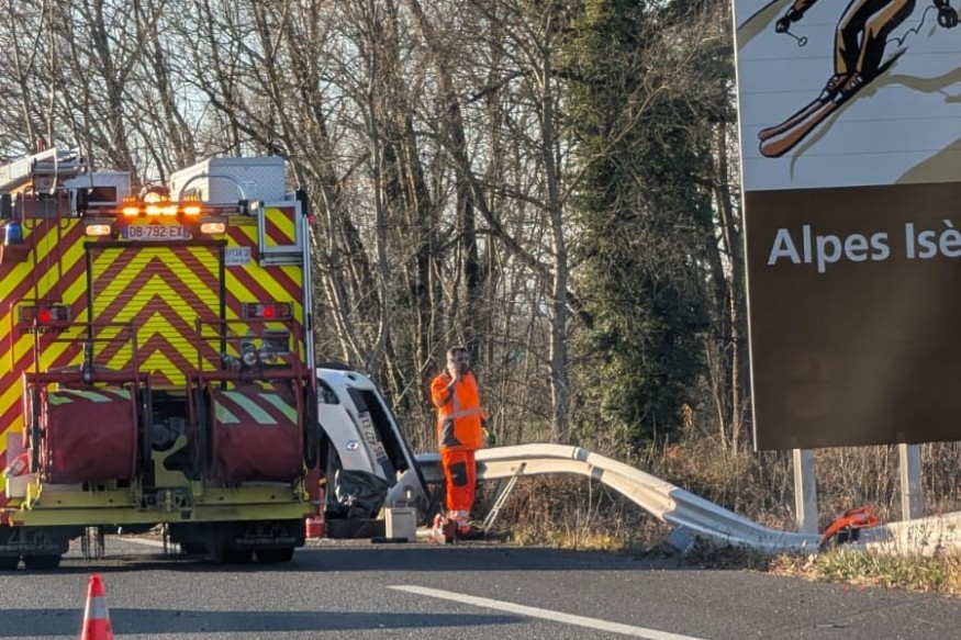Cessieu : fin de l'accident sur l'A43
